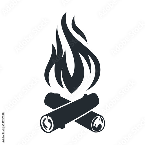 Bonfire icon isolated on white background