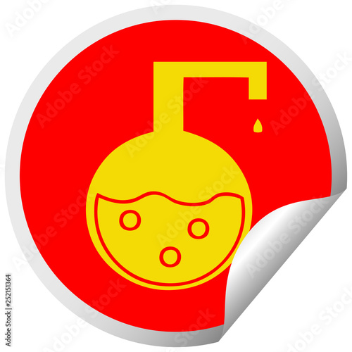 circular peeling sticker cartoon science experiment