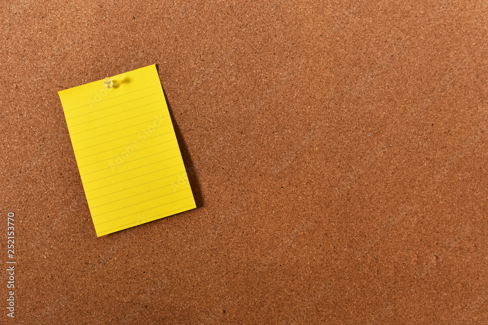 Sticky Note and Cork Board Sticky Note and Cork Board