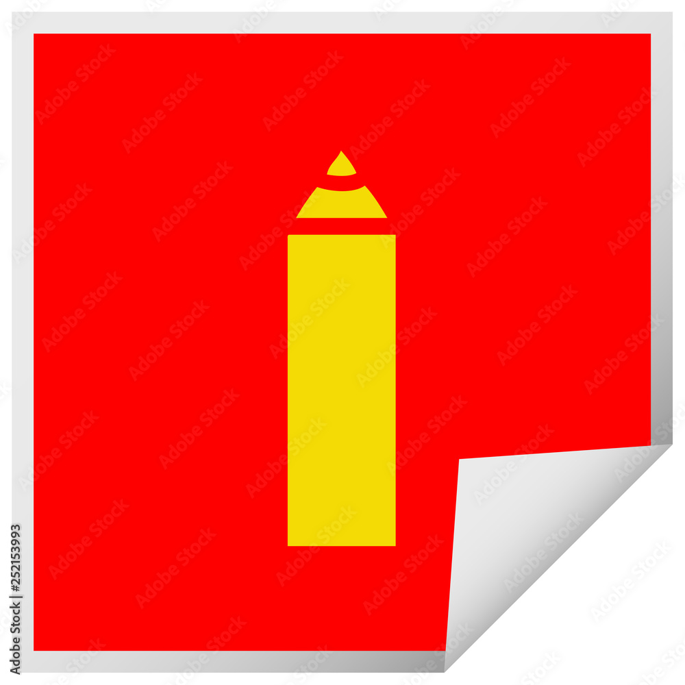 square peeling sticker cartoon blue pencil square peeling sticker cartoon blue pencil
