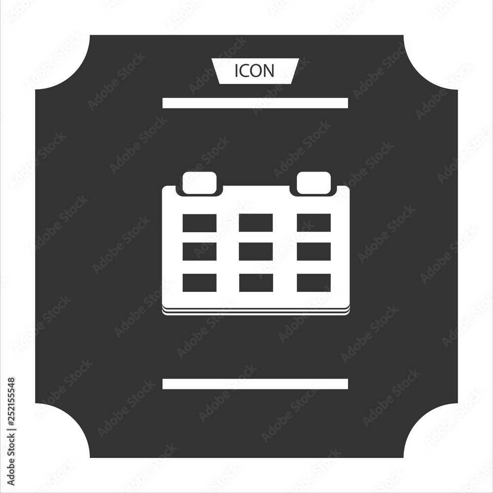 Calendar vector icon on white background Calendar vector icon on white background