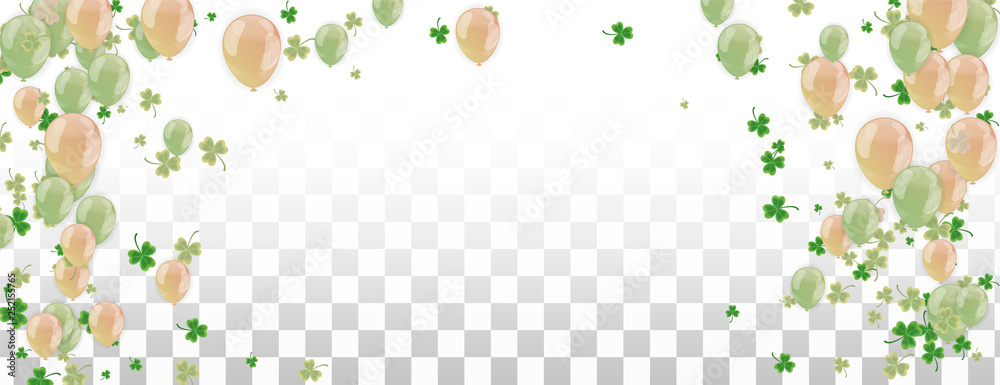 Vector illustration Design banner on St. Patrick's Day. effect clover. Simple banner for the site, shop, Vector illustration Design banner on St. Patrick's Day. effect clover. Simple banner for the site, shop,