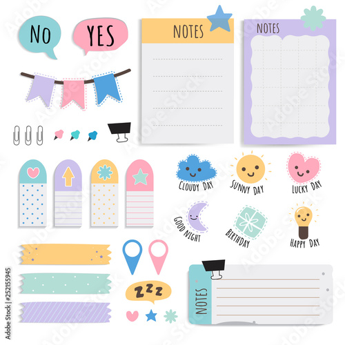 Colorful stationery set