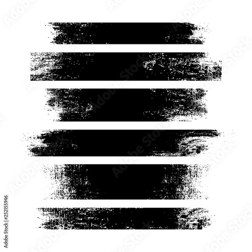 Distressed black stroke banners