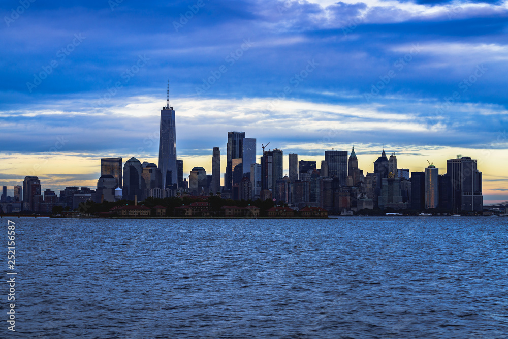 New york city skyline at twilight