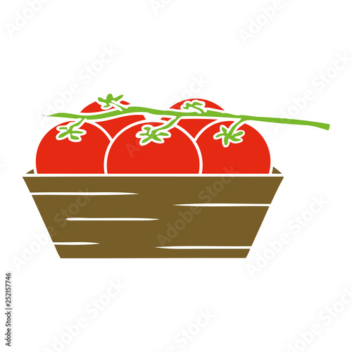 cartoon doodle of a box of tomatoes