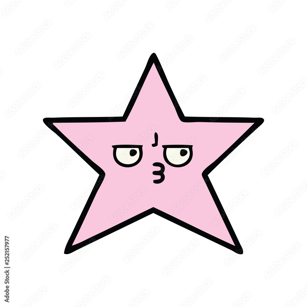 Obraz premium cute cartoon star fish