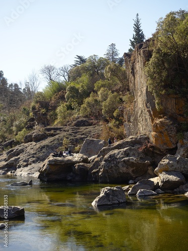 View of San Antonio river, a mountain river in the Punilla valley, Cordoba, Argentina. photo