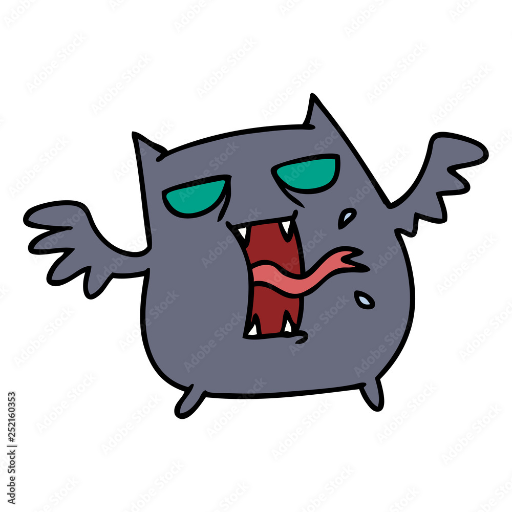cartoon of cute scary kawaii bat cartoon of cute scary kawaii bat