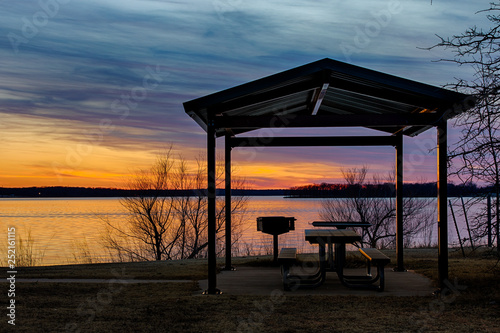 Sunset at a park in Oklahoma.