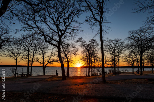 Sunset at a park in Oklahoma.