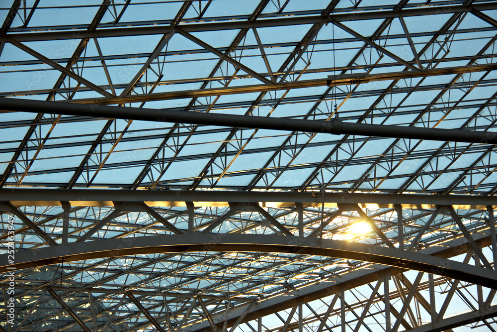 glass ceiling truss and structure