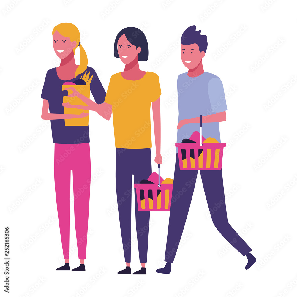 Fototapeta premium casual people cartoon