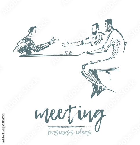 Business people meeting team work concept vector