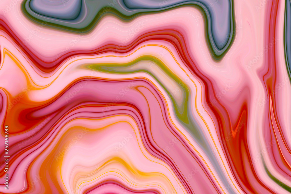 Obraz premium Marble ink colorful. Pink marble pattern texture abstract background. can be used for background or wallpaper