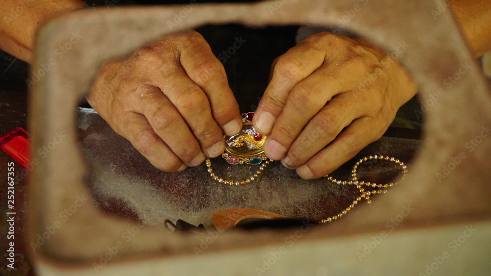 Fototapeta premium hand with coins