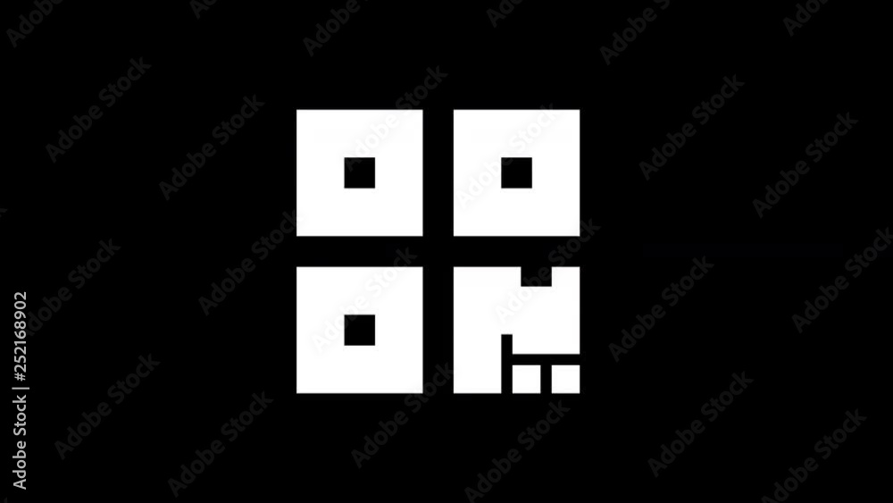 From the Glitch effect arises qrcode symbol. Then the TV turns off. Alpha channel Premultiplied - Matted with color black From the Glitch effect arises qrcode symbol. Then the TV turns off. Alpha channel Premultiplied - Matted with color black