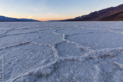 Salt Pan at the Badwater Basin  Death Valley National Park  California  United States.