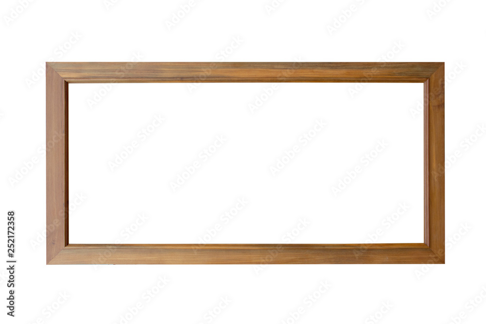 Isolated wood frame on a white background. Isolated wood frame on a white background.