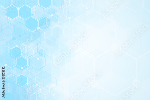 Medical background design. Geometric abstract background with hexagons.