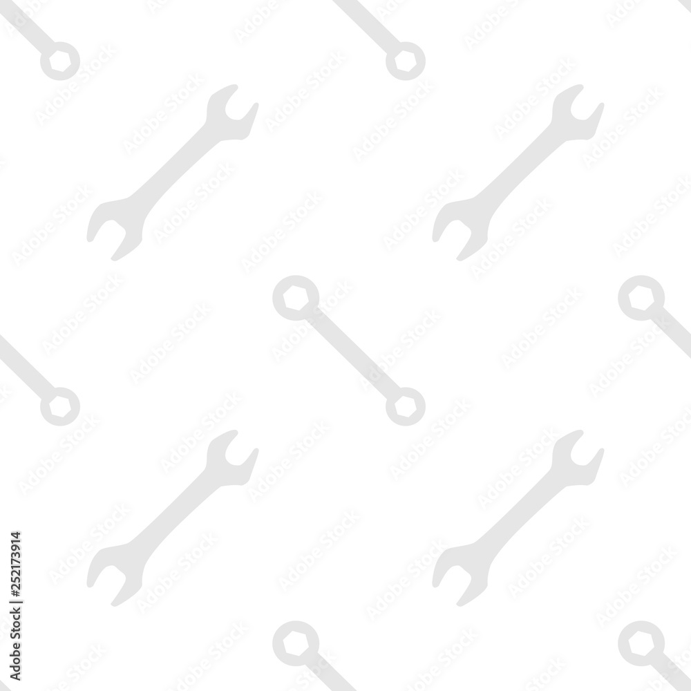 Seamless pattern with wrenches in gray calm tones. Perfect for design of repair services. Seamless pattern with wrenches in gray calm tones. Perfect for design of repair services.