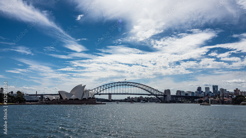 Naklejka premium Sydney Bridge and Opera House