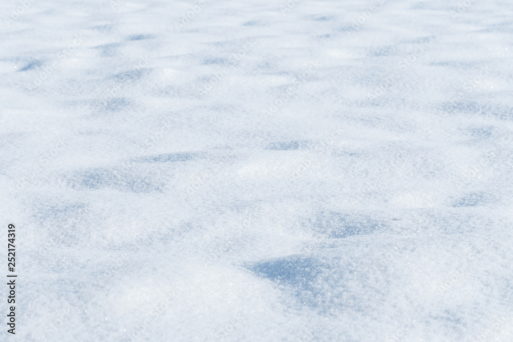 background of fresh snow texture in blue tone