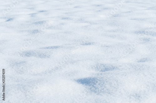 background of fresh snow texture in blue tone