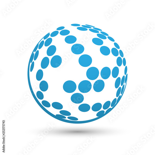 Sphere globe icon.