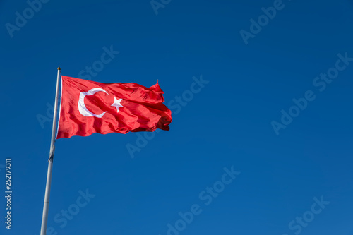 Turkey flag Istanbul Turkey