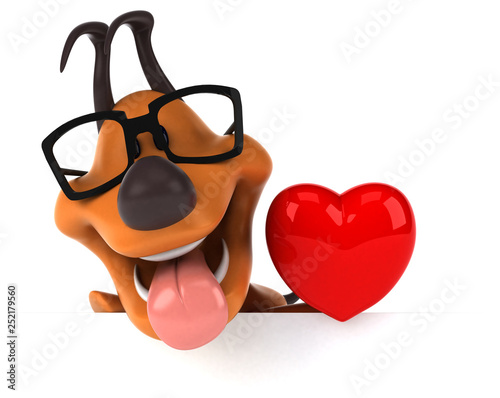 Foto Fun dog - 3D Illustration