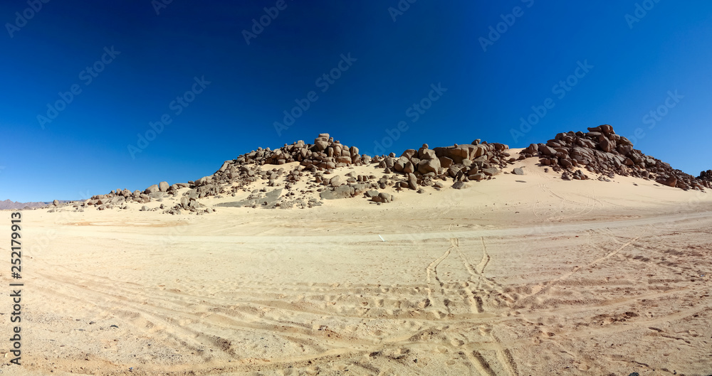 desert landscape El Berdj canyon in Tassili NAjjer National Park, Algeria