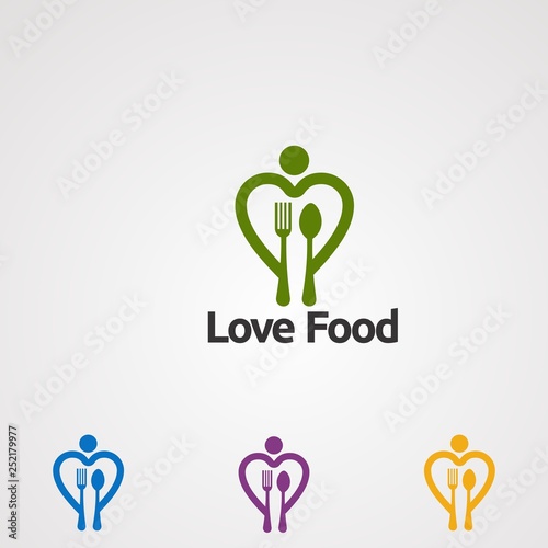 Wallpaper Mural love food logo vector, icon, element, and template for company Torontodigital.ca