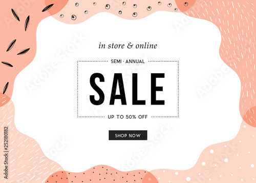 Sale banner template design. Good for social media, email, print, ads design and promotional material.