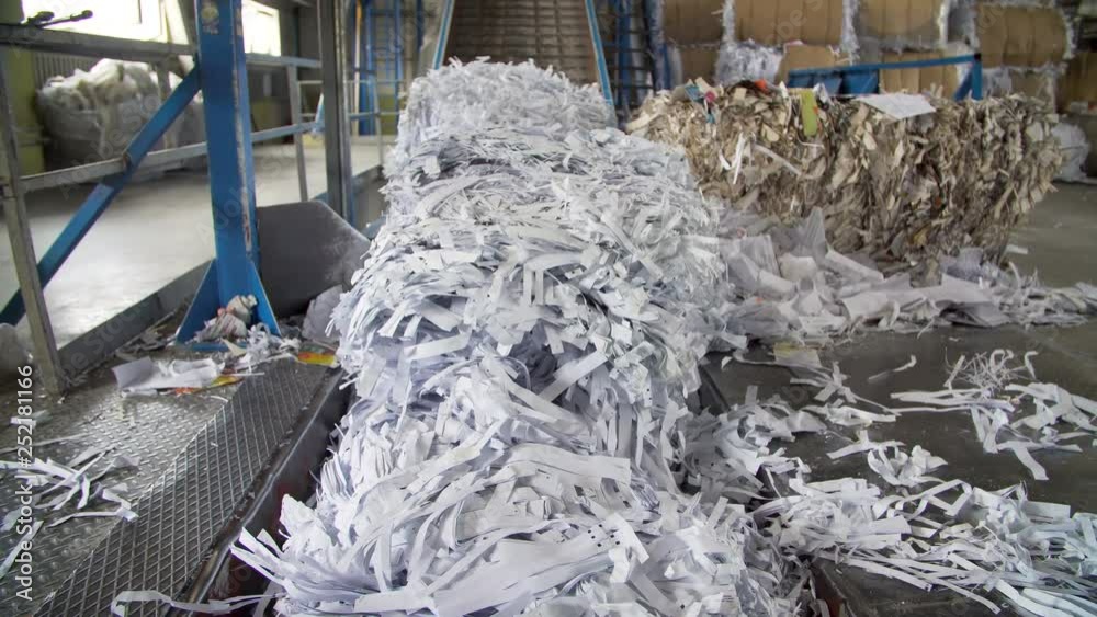 Waste paper recycling mill