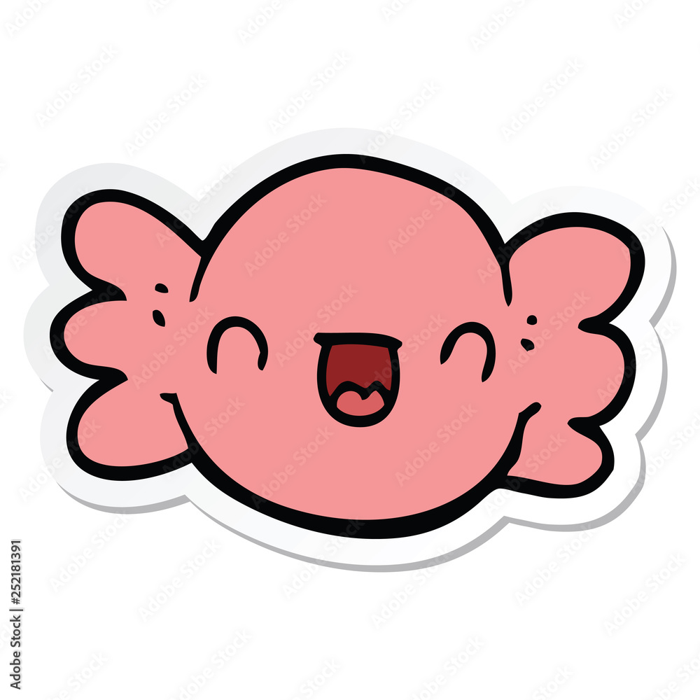 sticker of a cartoon wrapped candy sticker of a cartoon wrapped candy