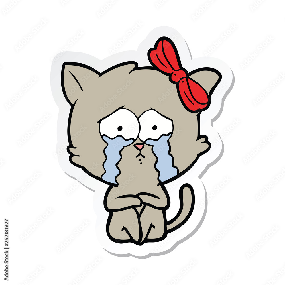 Fototapeta premium sticker of a cartoon cat