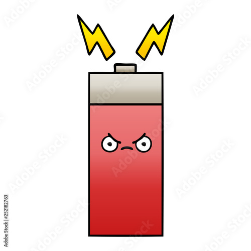 gradient shaded cartoon battery