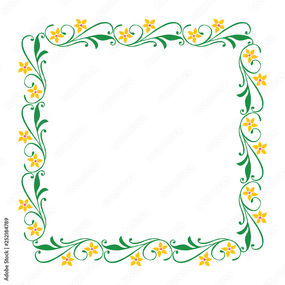 Vector illustration design leaf flower frame hand drawn Vector illustration design leaf flower frame hand drawn