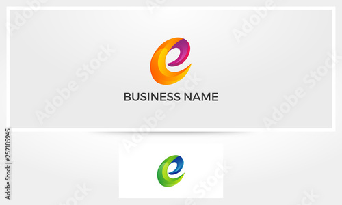 Letter E Colorful Logo
