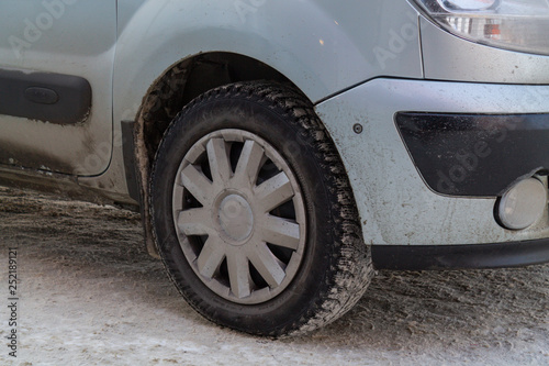 dirty wheel and car fender