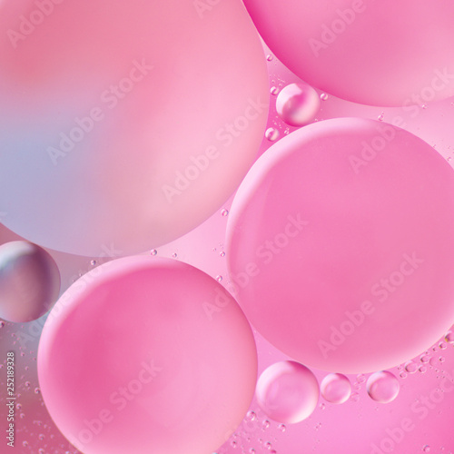 Pink abstract background with bubbles