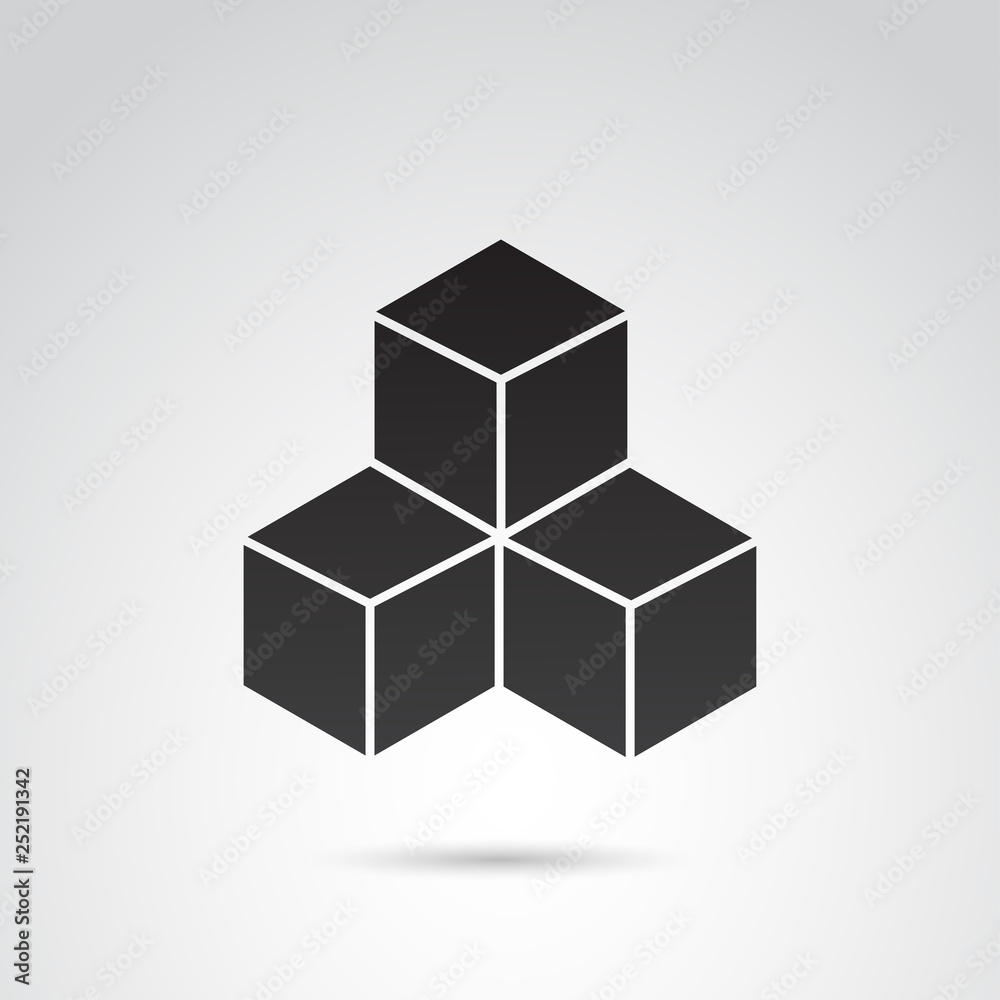 Block chain vector icon. Block chain vector icon.