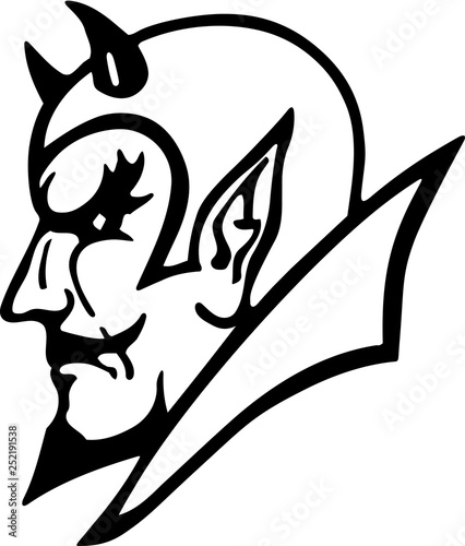 Devil Head Vector Illustration