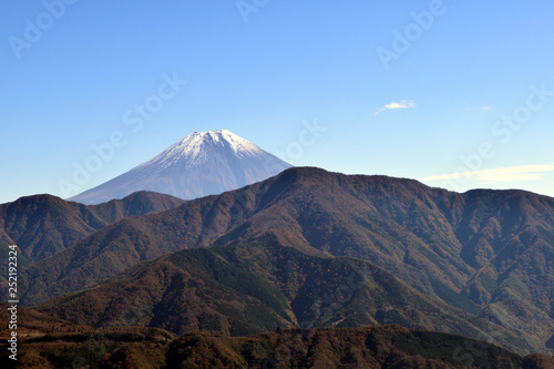 秋の身延山からの富士山展望