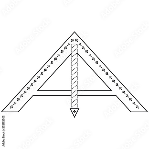 Masonic symbol of Senior Warden for Blue Lodge Freemasonry