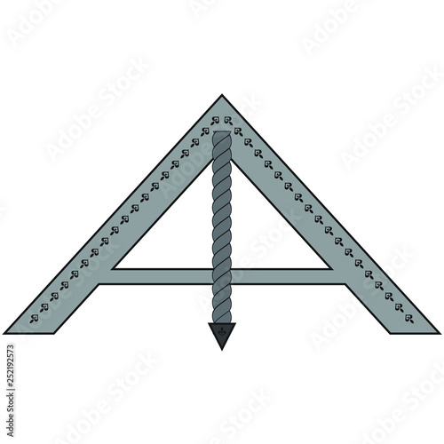Masonic symbol of Senior Warden for Blue Lodge Freemasonry