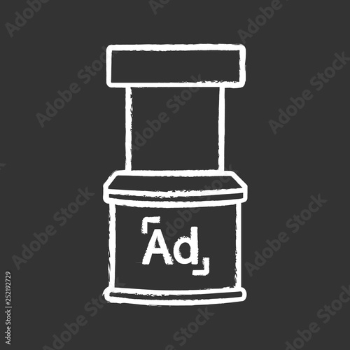 Promotional stand chalk icon