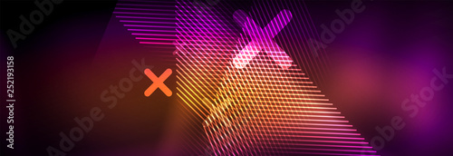 Shiny glowing lights neon color design background