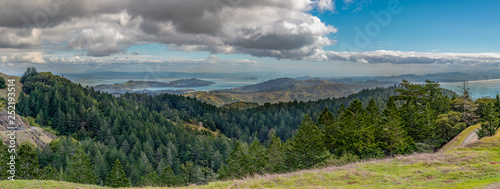 Large panoramic view the San Francisco Ca. Bay Area seen from Mt Tamalpais